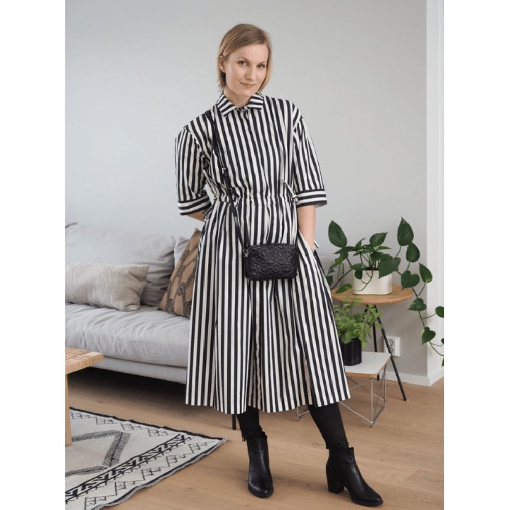Marimekko Reimi Tasaraita Striped Shirtdress Size 34